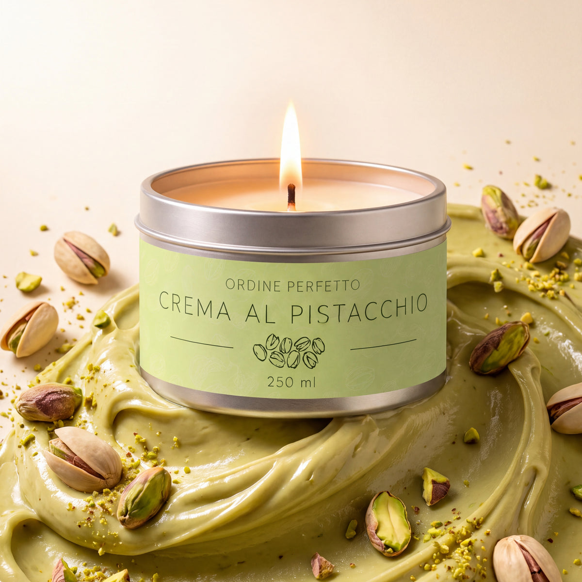 Candela profumata - Crema al pistacchio
