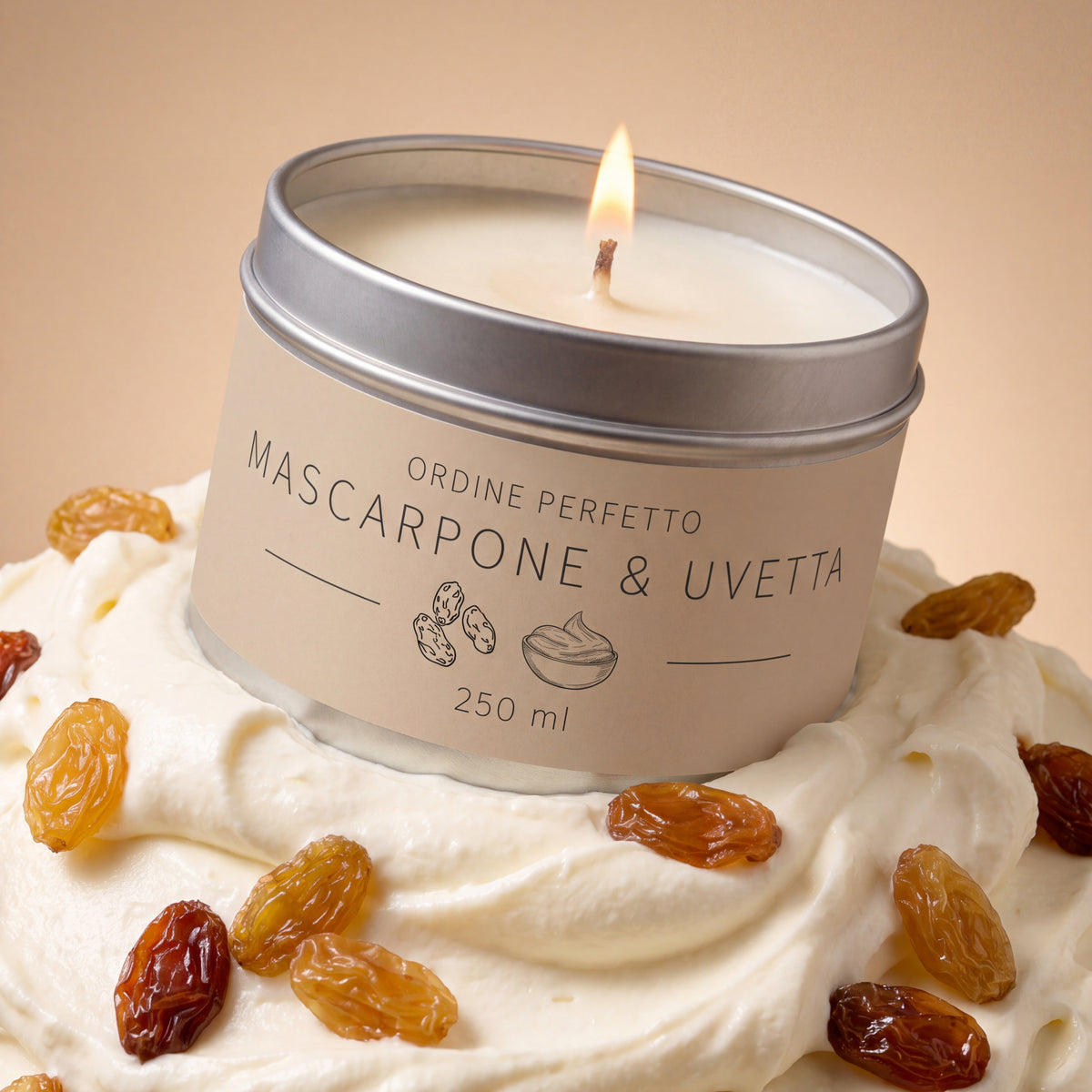 Candela profumata - Mascarpone e uvetta