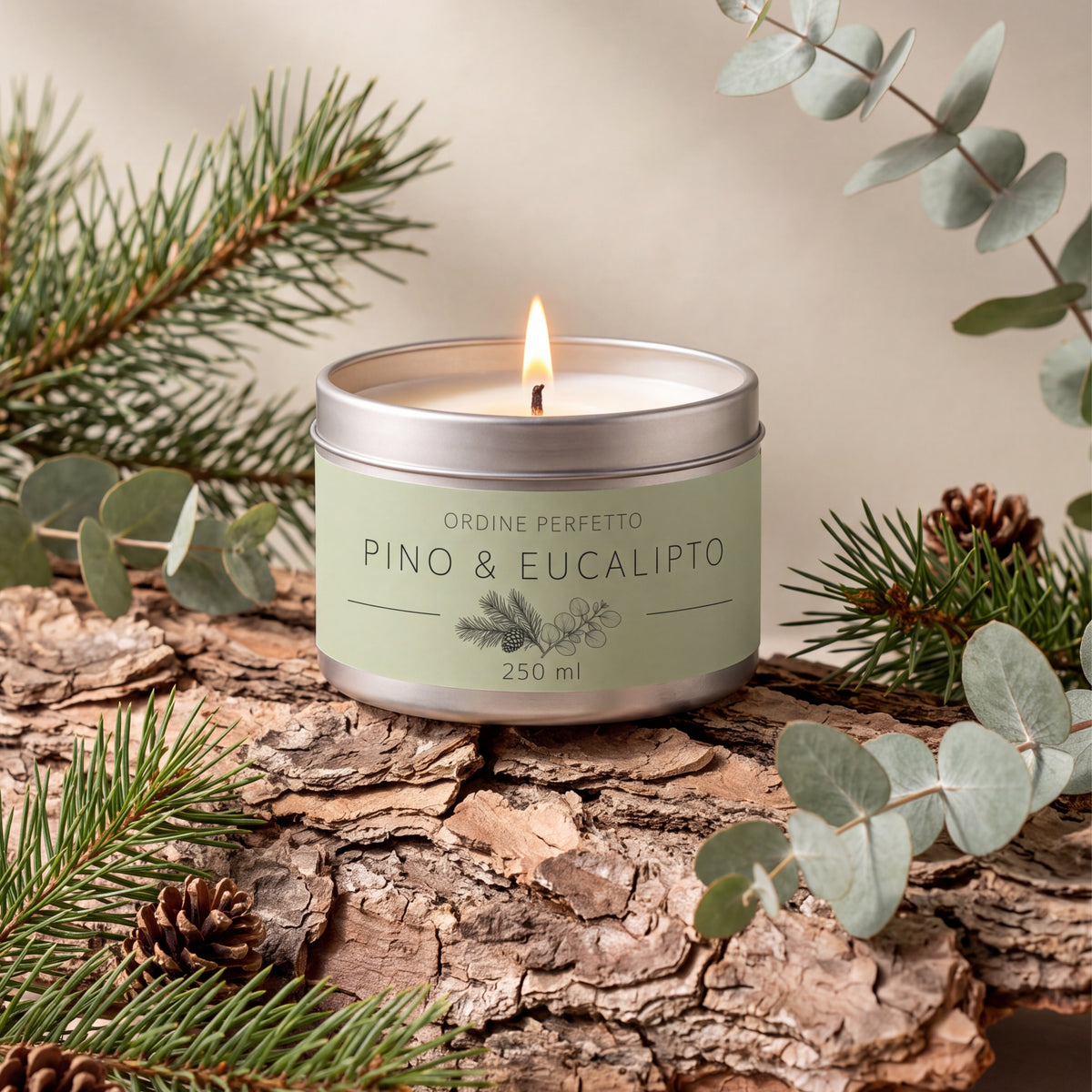 Candela profumata - Pino ed eucalipto