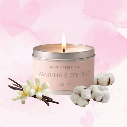 Candela profumata - Vaniglia e cotone