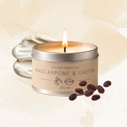 Candela profumata - Mascarpone e uvetta