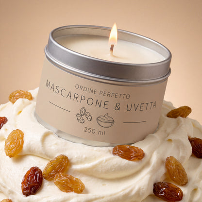 Candela profumata - Mascarpone e uvetta