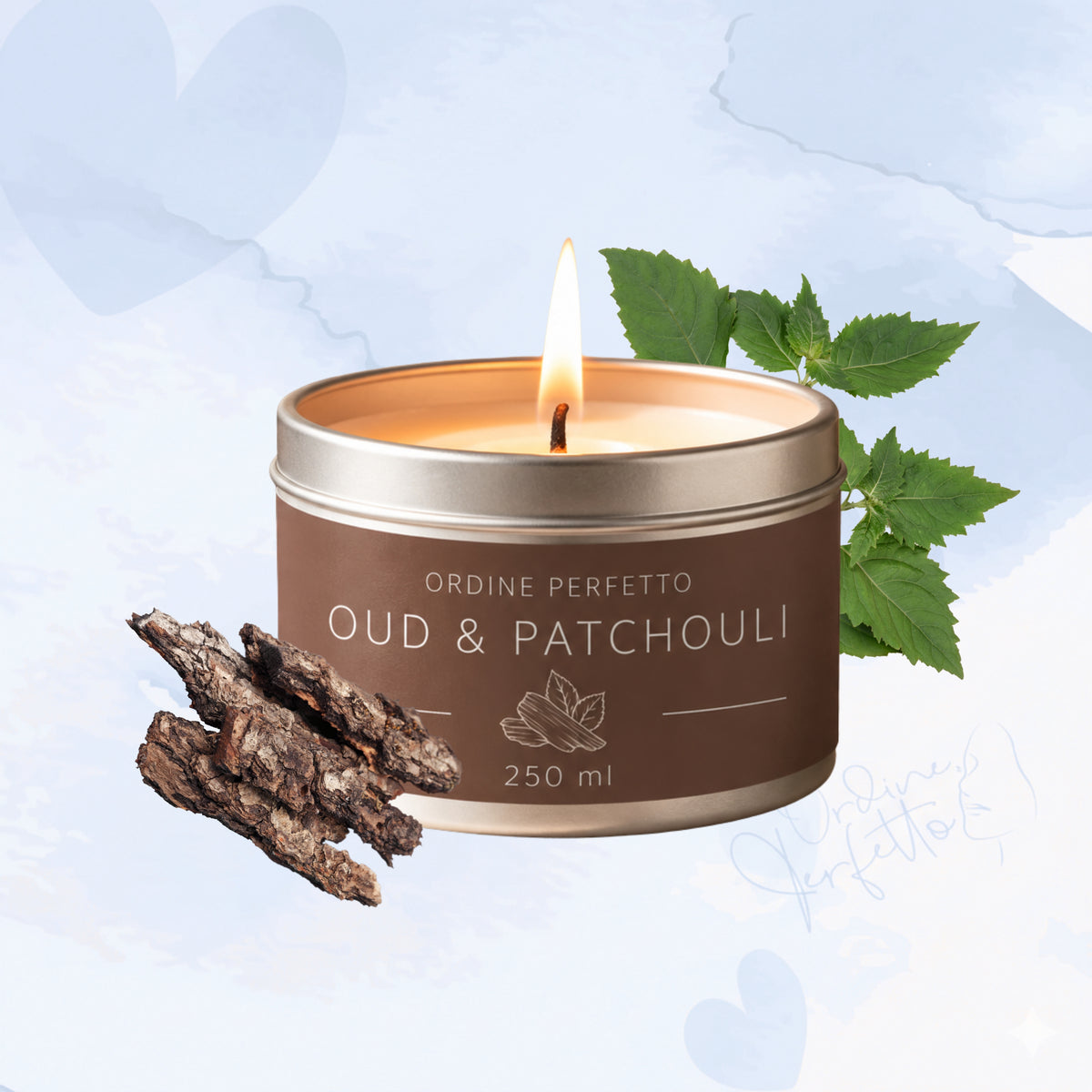 Candela profumata - Oud e patchouli